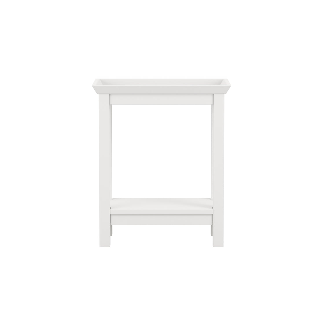 Cote White Lacquered Finish Side Table